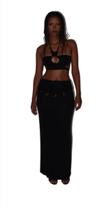 BEADED MAXI SKIRT