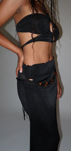 BEADED MAXI SKIRT